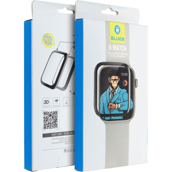 Blueo 5D Mr. Monkey Glass - for Apple Watch 10 46MM black (Strong HD)