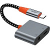 WiWU - Audio adapter LT10 Typ C to Typ C + 3.5mm