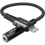 Acefast Audio Cable Mfi Lightning - 3.5mm Mini Jack (female) 18cm, Aux Black (C1-05 black) - (C1-05-L-3,5mm black)