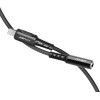 Acefast Audio Cable Mfi Lightning - 3.5mm Mini Jack (female) 18cm, Aux Black (C1-05 black) - (C1-05-L-3,5mm black)