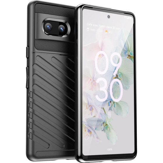 Hurtel Thunder Case Flexible Armored Cover For Google Pixel 7 Black - (Thunder Case Google Pixel 7 Black)