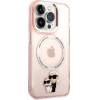 Karl Lagerfeld Iconic Karl&Choupette Magsafe Case For Iphone 14 Pro - Pink - (KF001366-0)