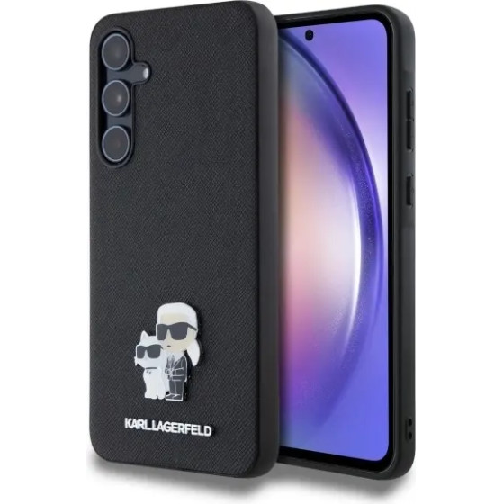 Karl Lagerfeld Saffiano Karl&Choupette Pin Case For Samsung Galaxy A55 - Black - (KF002034-0)