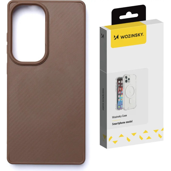Wozinsky Carbon Fiber Case With Magsafe For Samsung Galaxy S25 - Brown - (Wozinsky Magsafe Carbon Fibre Case Samsung Galaxy S25 Gold)