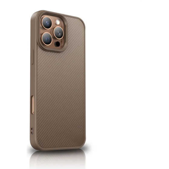 Wozinsky Carbon Fiber Case With Magsafe For Samsung Galaxy S25+ - Brown - (Wozinsky Magsafe Carbon Fibre Case Samsung Galaxy S25+ Gold)