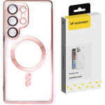 Wozinsky Electroplated Case With Magsafe For Samsung Galaxy S25 - Pink - (Wozinsky Electroplated Magsafe Case Samsung Galaxy S25 Pink)