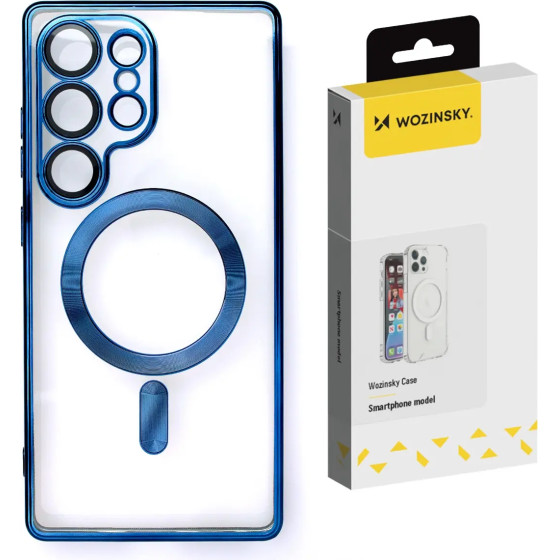 Wozinsky Electroplated Case With Magsafe For Samsung Galaxy S25+ - Blue - (Wozinsky Electroplated Magsafe Case Samsung Galaxy S25+ Blue)