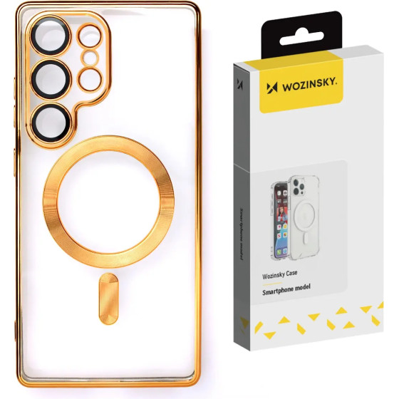 Wozinsky Electroplated Case With Magsafe For Samsung Galaxy S25+ - Gold - (Wozinsky Electroplated Magsafe Case Samsung Galaxy S25+ Gold)