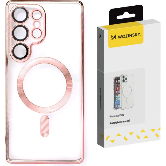 Wozinsky Electroplated Case With Magsafe For Samsung Galaxy S25+ - Pink - (Wozinsky Electroplated Magsafe Case Samsung Galaxy S25+ Pink)