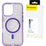 Wozinsky Glitter Case Magsafe For Samsung Galaxy S24 Fe - Purple With Glitter - (Wozinsky Glitter Case Magsafe Samsung Galaxy S24 Fe Purlpe)