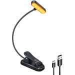 Glocusent Wireless Lamp ET-Head clip-On Book light, USB-C 650mAh Timer Black - (GLCSNTA1801)