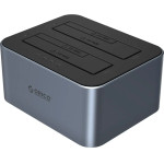 Orico 6626C3-C-V1 2-Drive Docking Station With Offline Clone Function 2.5/3.5 Sata HDD/Ssd - Gray - (ORICO-6626C3-C-V1-EU-GY-BP-HU)