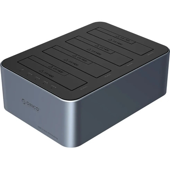 Orico 6646C3-C 4-Drive Docking Station With Offline Clone Function 2.5/3.5 Sata HDD/Ssd - Gray - (ORICO-6646C3-C-EU-GY-BP-HU)