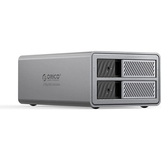 Orico 9828RU3 2 Big Das Solution Proraid Disk Array For 2 2.5/3.5 Sata HDD/Ssd Drives With Raid Controller - Gray - (ORICO-9828RU3-EU-GY-BP-HU)