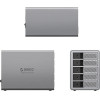 Orico 9858T3 5 Big Das Solution Prothunder Disk Array With Thunderbolt 3 For 5 x 2.5/3.5 Sata HDD/Ssd - Gray - (ORICO-9858T3-EU-GY-BP-HU)