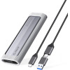 Orico AXM2F-V1 M.2 Ngff USB-C 5Gb/s Disk Drive - Gray - (ORICO-AXM2F-V1-GY-BP-HU)