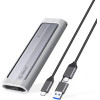 Orico AXM2S-G2-V1 M.2 NVME/Ngff USB-C/USB-A To USB-C 6Gb/s / 10Gb/s Disk Caddy - Gray - (ORICO-AXM2S-G2-V1-GY-BP-HU)