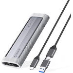 Orico AXM2S-G2-V1 M.2 NVME/Ngff USB-C/USB-A To USB-C 6Gb/s / 10Gb/s Disk Caddy - Gray - (ORICO-AXM2S-G2-V1-GY-BP-HU)