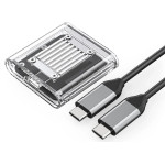 Orico TC20-M2-10G M.2 Nvme USB-C 3.2 Disk Caddy - Transparent - (ORICO-TC20-M2-10G-GY-BP-HU)