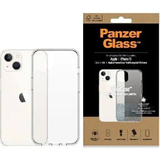 PanzerGlass Clearcase Antibacterial Case With Military Grade Certificate For Iphone 13 / 14 / 15 - Transparent - (PAN000264-0)