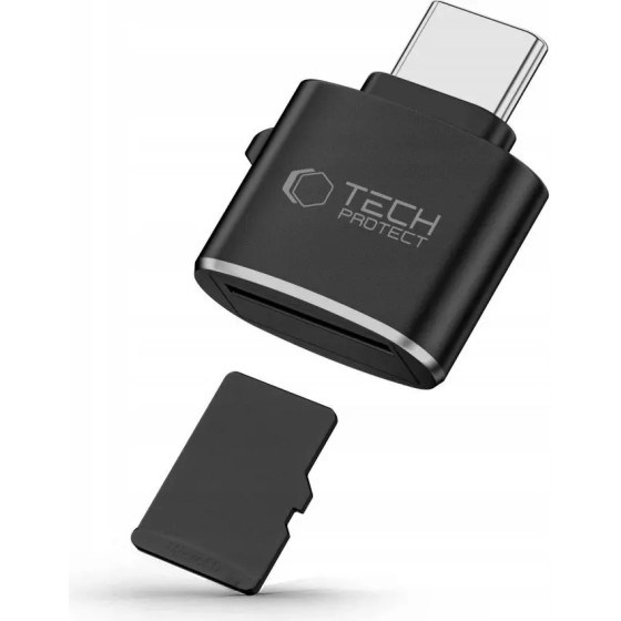 Tech-Protect Ultraboost Microsd Card Reader Adapter With USB-C - Black - (27542-0)