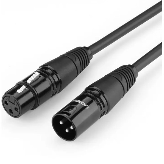 Ugreen AV130 66717 Audio Xlr (female) - Xlr (male) Cable For Microphone / Amplifier 2m - Black - (6957303827107)