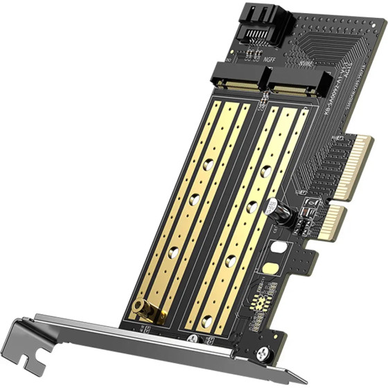 Ugreen Expansion Card Adapter Pcie 3.0 x4 To Ssd M.2 M-Key / M.2 B-Key Black (CM302) - (70504-ugreen)