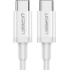 Ugreen US264 60519 USB-C / USB-C Pd Qc Afc Cable 1.5m - White - (60519-ugreen)