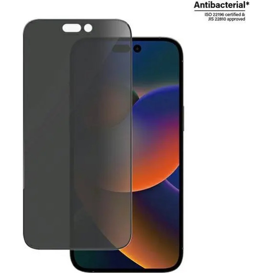 PanzerGlass Ultra-Wide Fit Tempered Glass Antibacterial Privacy With Positioner For Iphone 14 Pro Max - (PAN000388-0)