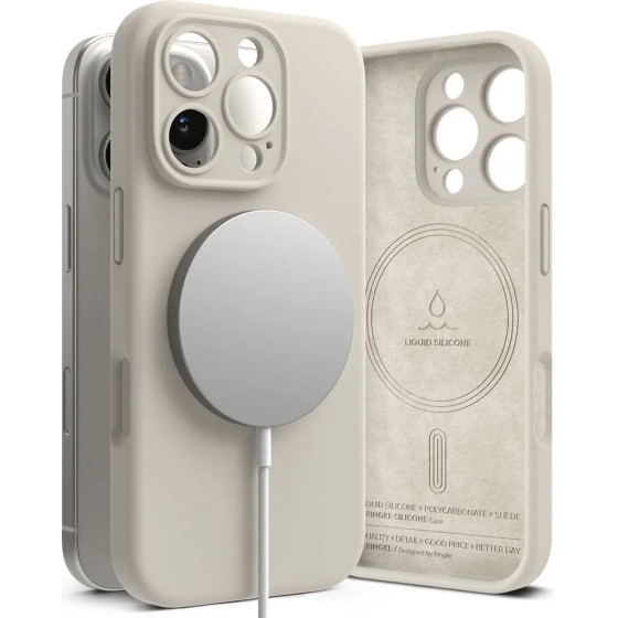 Ringke Silicone Magsafe Iphone 16 Pro Case - Beige - (25878-0)