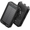 Solar Power Bank 8000mAh IP64 With Flashlight And Compass Output USB1 5V-2A/ USB2 5V-2A Max 2.1A Input Micro Usb 5V-2A Black OEM