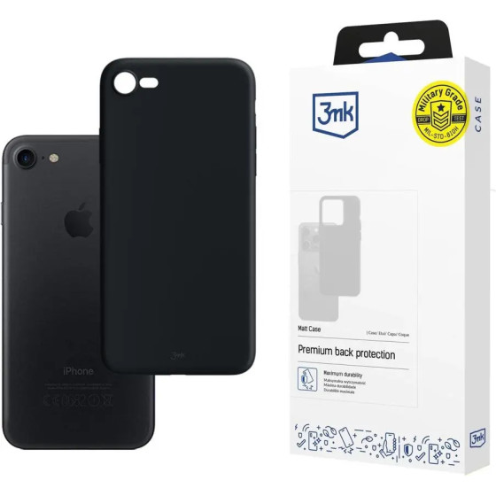 3MK Protection Apple Iphone 7/8/Se 2020/2022 - 3MK Matt Case Black - (108051-0)