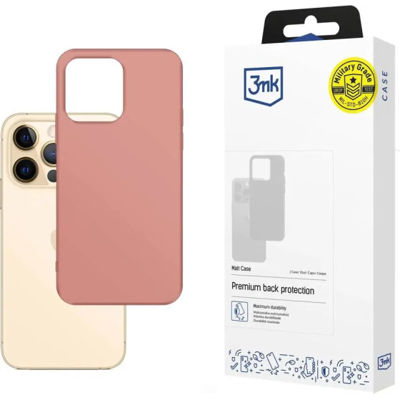 3MK Protection Case For Iphone 13 Pro Max From The 3MK Matt Case Series - Pink - (137288-0)