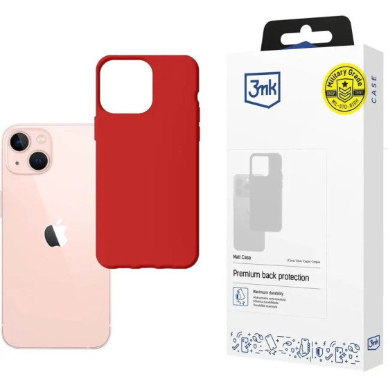 3MK Protection Case For Iphone 14 From The 3MK Matt Case Series - Red - (143863-0)