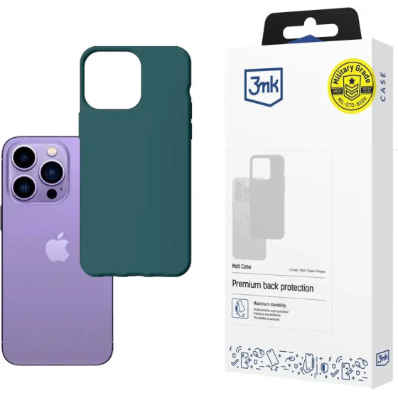 3MK Protection Case For Iphone 14 Pro From The 3MK Series Matt Case - Dark Green - (143912-0)