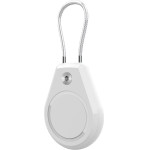 Hurtel Apple Airtag Case Waterproof With Steel Cable - White - (WAT-61-0Y2S)
