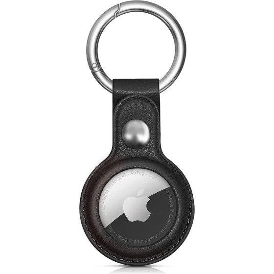 Hurtel Apple Airtag Pu Leather Case - Black - (WAT-21-0Y1S)