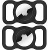 Hurtel Apple Airtag Silicone Case For Dog Or Cat Collar - Black - (WAT-17-0Y1S)