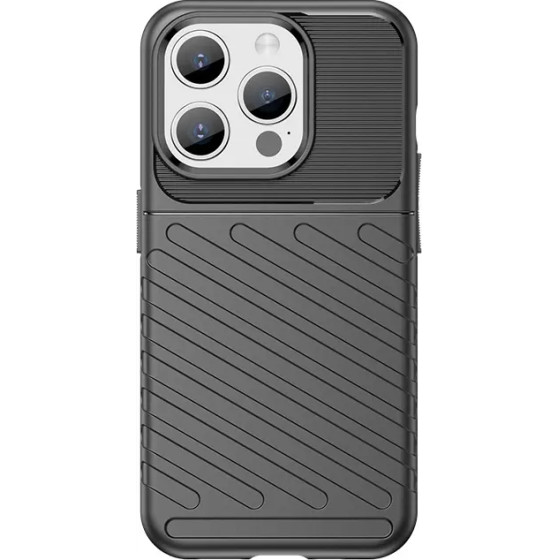 Hurtel Armored Iphone 15 Pro Thunder Case - Black - (Thunder Case Iphone 15 Pro BLACK)