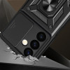 Hurtel Hybrid Armor Camshield Armored Case For Samsung Galaxy S24 With Camera Cover - Black - (Hybrid Armor Camshield Samsung S24 Black)