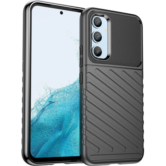 Hurtel Thunder Case Case For Samsung Galaxy A54 5G Silicone Armor Case Black - (Thunder Case Samsung A54 Black)