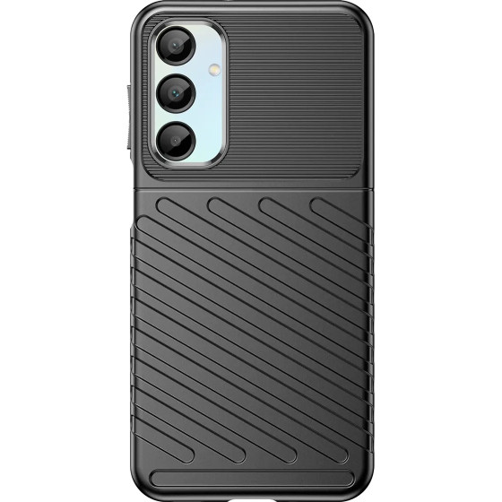Hurtel Thunder Case For Samsung Galaxy A16 / A16 5G Silicone Armored Cover - Black - (Thunder Case Samsung A16 / A16 5G Black)