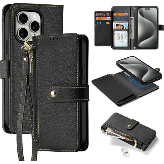 Dux Ducis Lawa Leather Case For Iphone 15 Pro - Black - (Case Lawa For Iphone 15 Pro Black)