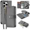 Dux Ducis Lawa Leather Case For Iphone 15 Pro - Gray - (Case Lawa For Iphone 15 Pro Grey)
