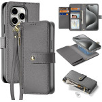 Dux Ducis Lawa Leather Case For Iphone 15 Pro - Gray - (Case Lawa For Iphone 15 Pro Grey)