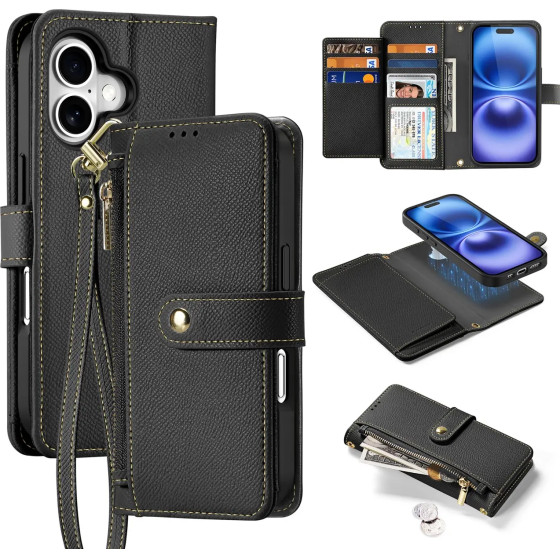 Dux Ducis Lawa Leather Case For Iphone 16 - Black - (Case Lawa For Iphone 16 Black)