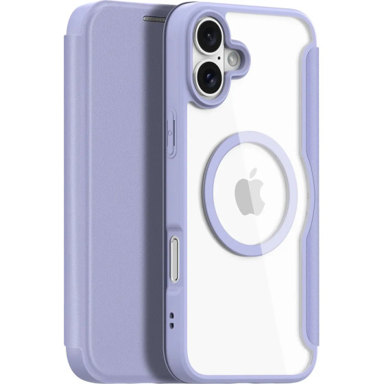 Dux Ducis Skin X Pro Iphone 16 Case With Magsafe And Flip Cover - Purple - (Dux Ducis Skin X Pro Apple Iphone 16 Purple)