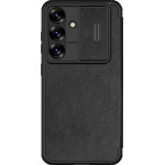 Nillkin Qin Pro Case For Samsung Galaxy S25 With Flip And Camera Cover - Black - (Qin Pro Leather Case Samsung S25 Black)