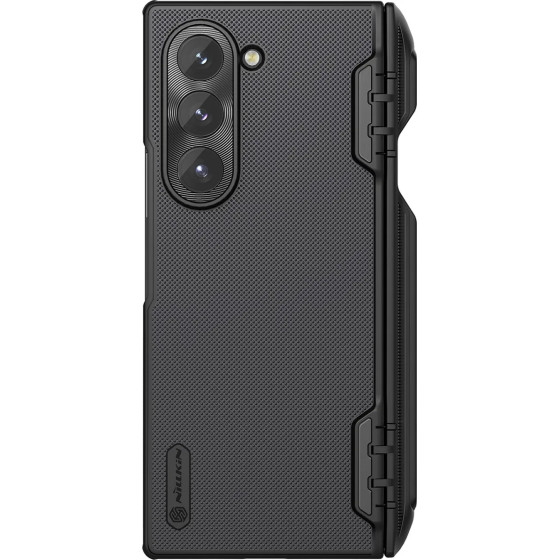 Nillkin Super Frosted Shield Fold Magnetic Case For Samsung Galaxy Z Fold 6 5G With Stylus Holder And Magnetic Module - Black - (Nillkin Super Frosted Shield Fold Magnetic Case Samsung Z Fold 6 5G (Pen Holder version))