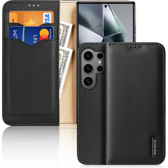 Dux Ducis Hivo Case With Flap And Rfid Blocking For Samsung S24 Galaxy Ultra - Black - (Dux Ducis Hivo Samsung S24 Ultra Black)
